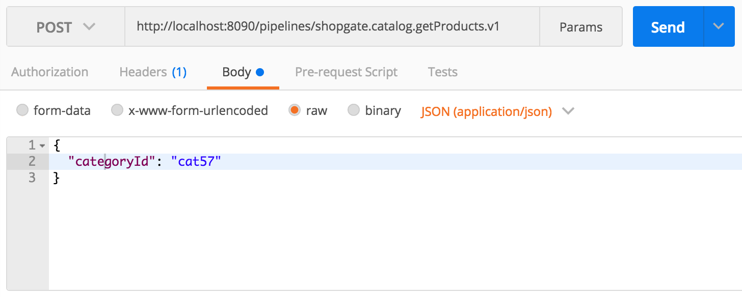 "getProducts Pipeline Call"